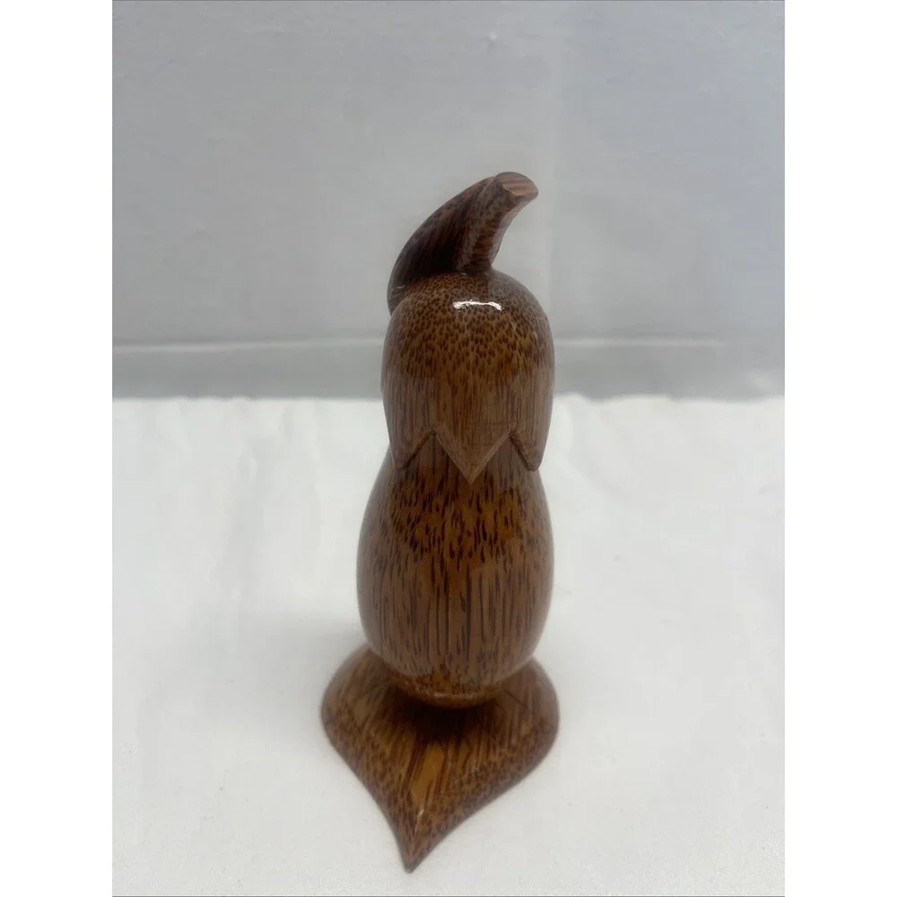 Coconut Wood Toothpick Holder Hand Carved Small Pear Home Decor Dining Room EUC